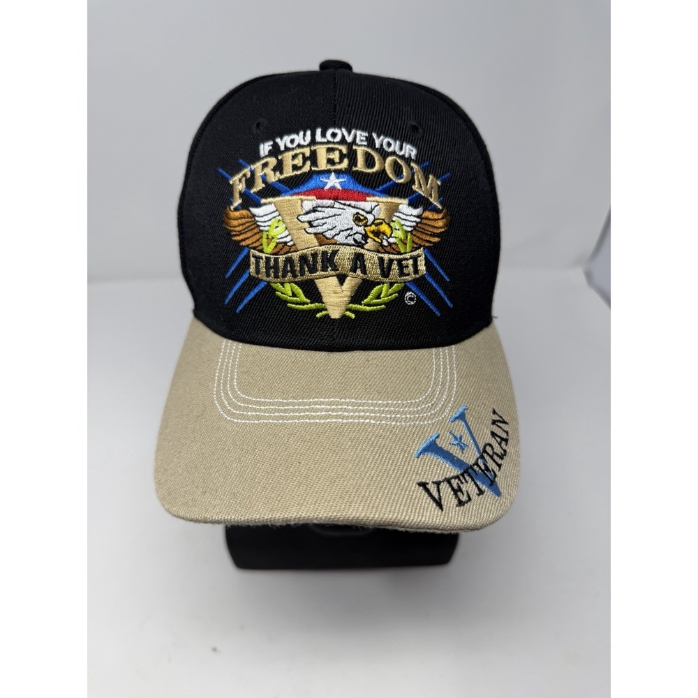 Thank A Vet Freedom Hat‎ USA Eagle Patriotic Strapback Cap